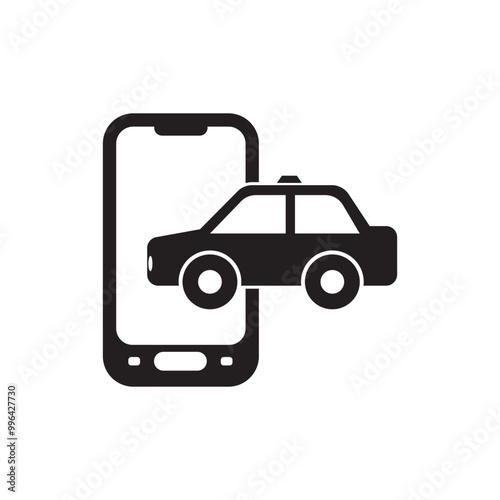 online taxi ordering service a driver vector illustration