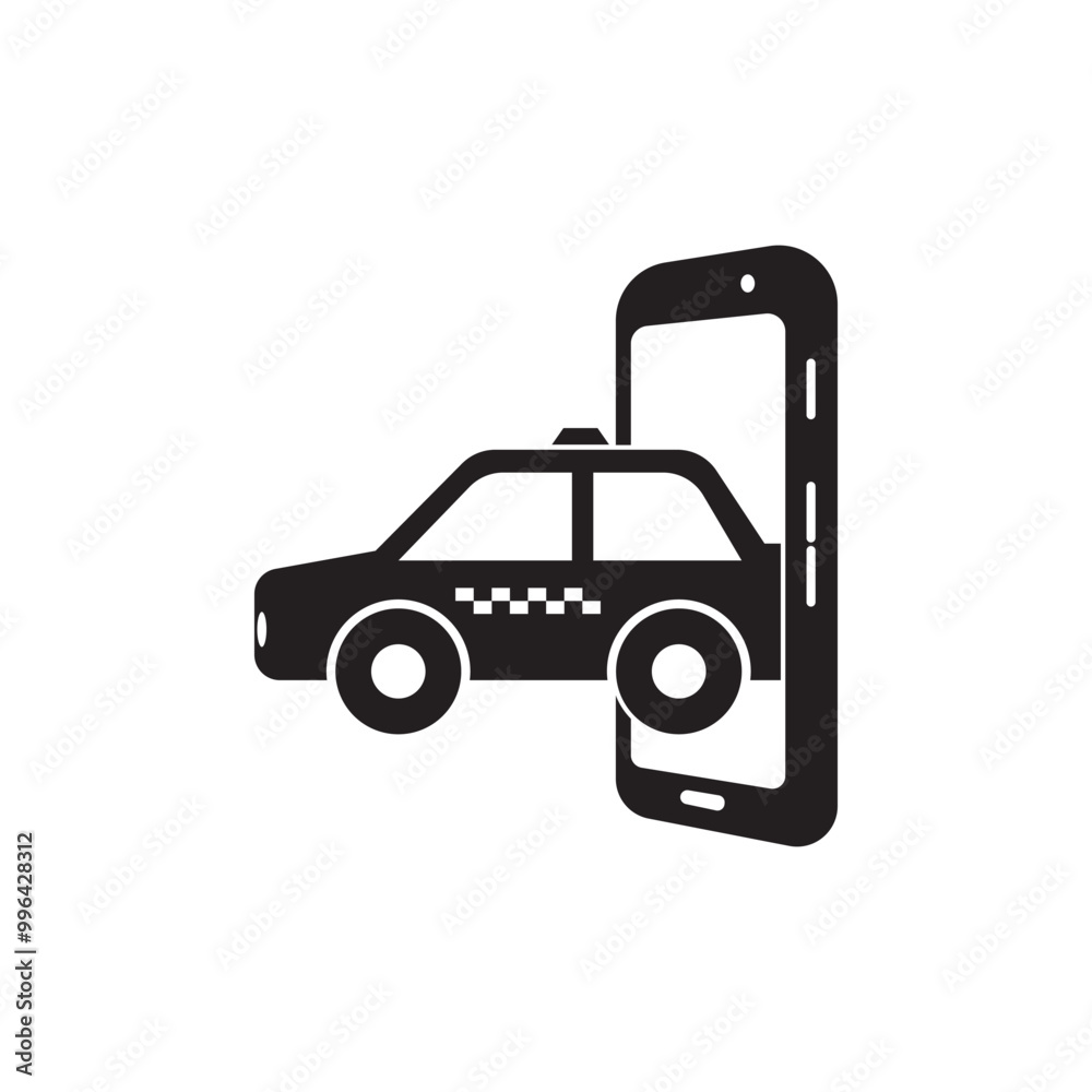 online taxi ordering service a driver vector illustration online taxi ordering service a driver vector illustration