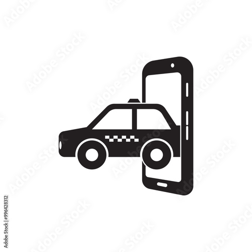 online taxi ordering service a driver vector illustration