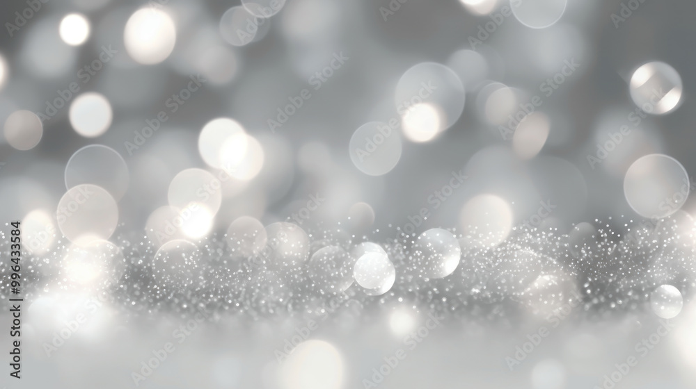 Blur bookeh silver lights or flashes on a light gray color background Blur bookeh silver lights or flashes on a light gray color background
