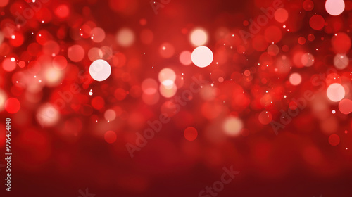 Blur bookeh silver lights or flashes on a red color background