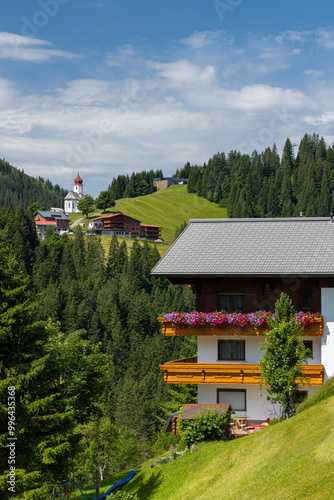 Antoniuskapelle near Bach and Dorf, Reutte district, Tyrol, Austria photo
