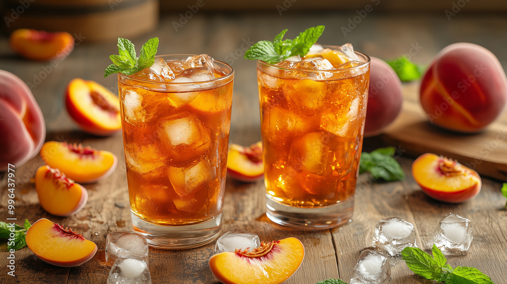 A Summery Delight: Peach Iced Tea with Natural Ingredients A Summery Delight: Peach Iced Tea with Natural Ingredients