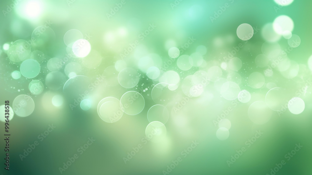 Fototapeta premium Blur bookeh silver lights or flashes on a light green color background