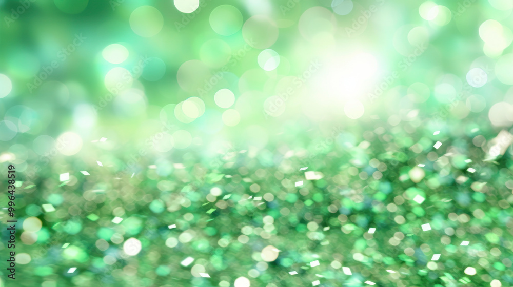 Blur bookeh silver lights or flashes on a light green color background Blur bookeh silver lights or flashes on a light green color background