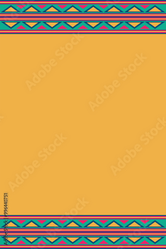 Mexican fiesta - background with bright pattern. Vector template for banner, poster, postcard.