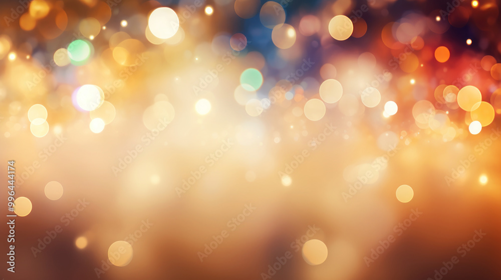 Fototapeta premium Blur bookeh colorful lights or flashes on a beige color background