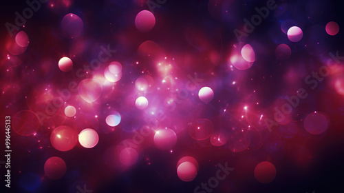 Blur bookeh colorful lights or flashes on a dark maroon color background