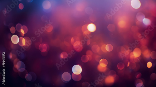 Blur bookeh colorful lights or flashes on a dark maroon color background