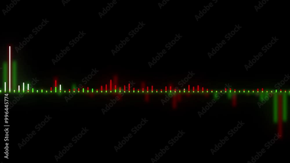 Line sound wave equalizer. Audio Waves and Spectrum. music sound wave or audio waveform isolated on black background.