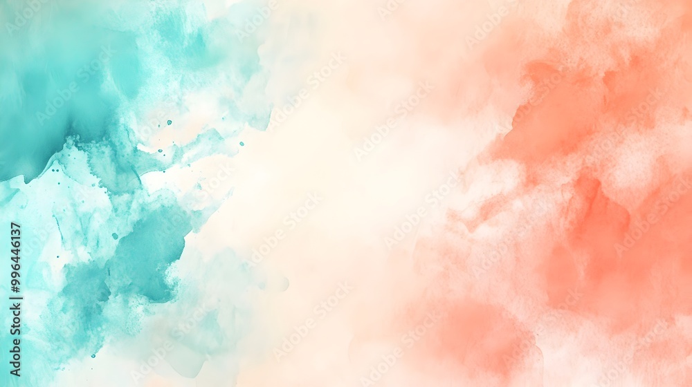 Fototapeta premium Vibrant Watercolor Abstract Paint Strokes Forming Mesmerizing Fluid Art Background