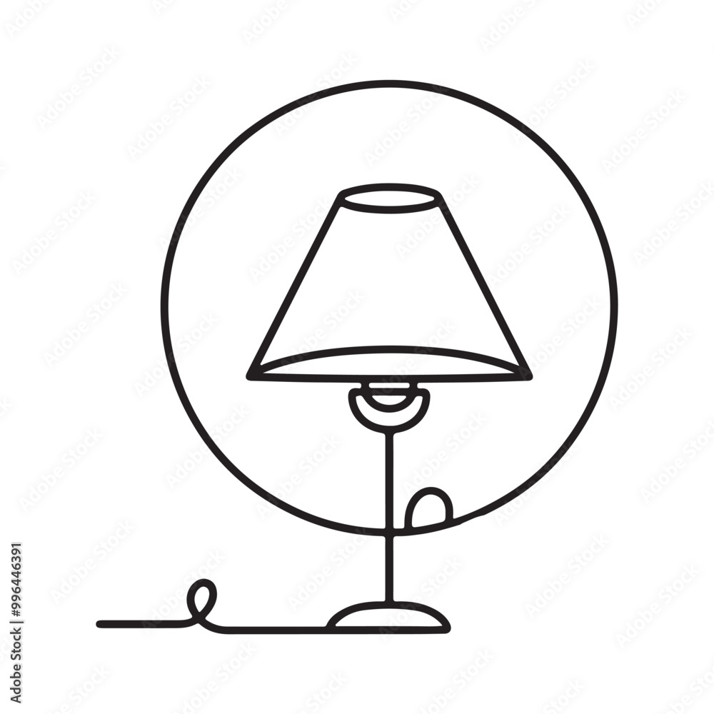 single one line lamp silhouette with white background
single one line lamp silhouette with white background