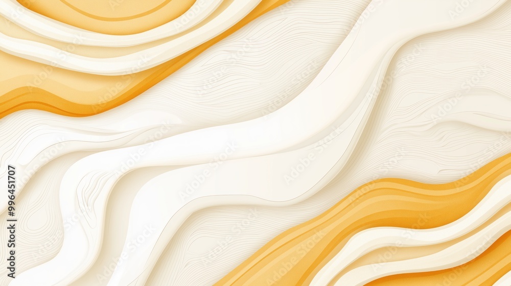 Fototapeta premium Smooth Waves of Warm Tones