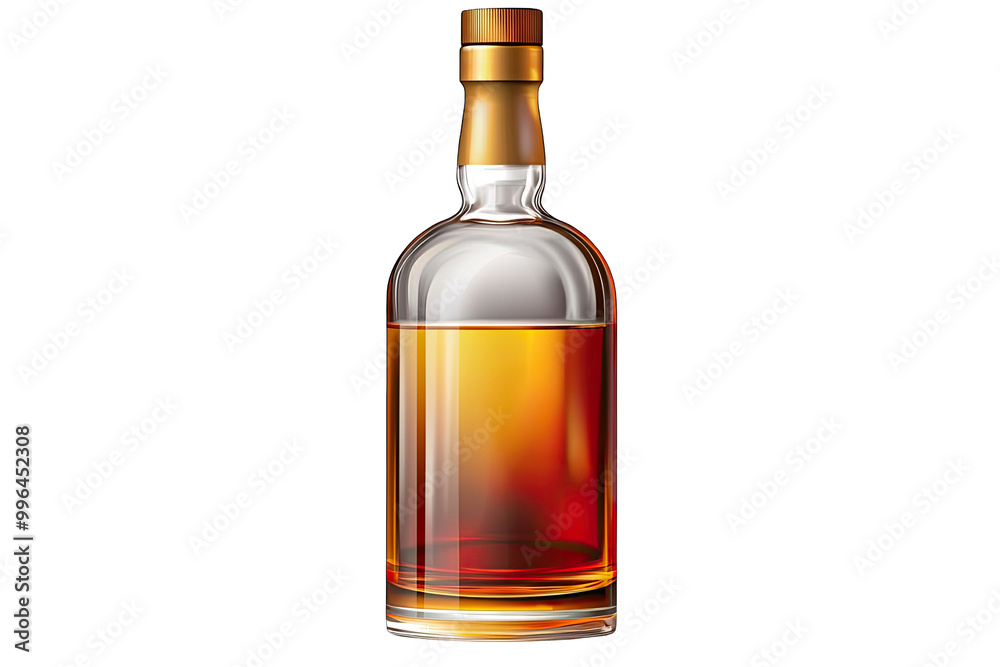 Illustration of a Whiskey Bottle Illustration of a Whiskey Bottle