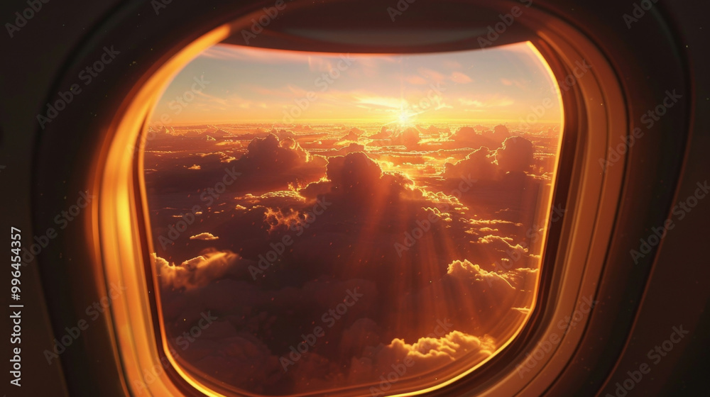A stunning view of the earth as seen from an airplane window at night A stunning view of the earth as seen from an airplane window at night