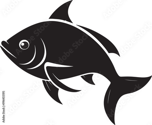 fish hunting logo design