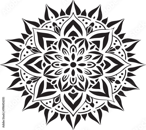 Mandala Pattern Stencil doodles sketch