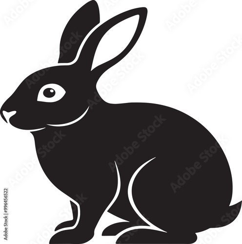 rabbit silhouette vector illustration