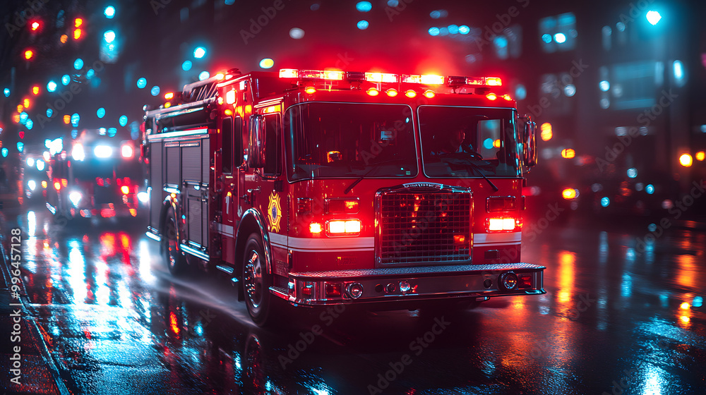 Firetruck with Flashing Lights Driving on the Street, Capturing an Urgent Emergency Response Scene, Symbolizing Public Safety and the Vital Role of First Responders in Urban Environments
Firetruck with Flashing Lights Driving on the Street, Capturing an Urgent Emergency Response Scene, Symbolizing Public Safety and the Vital Role of First Responders in Urban Environments