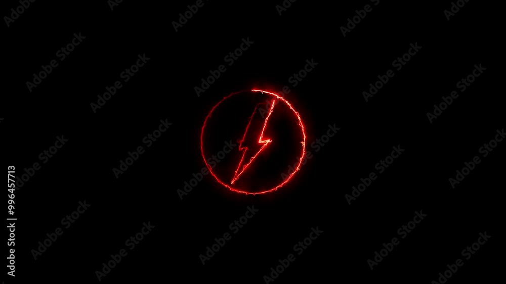 neon lightning bolt, glowing sign. Technology, energy and electric concept icon. neon lightning bolt, glowing sign. Technology, energy and electric concept icon.