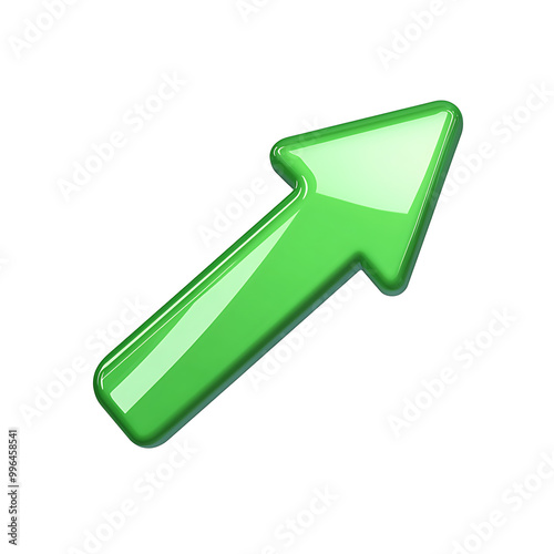 A green approve arrow icon, symbolizing affirmation, positivity, and eco-consciousness, isolated on a clean background. photo