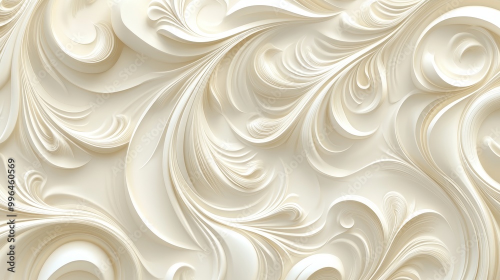 Stock Image: Seamless Tile, 3D Floral Wallpaper Design Stock Image: Seamless Tile, 3D Floral Wallpaper Design