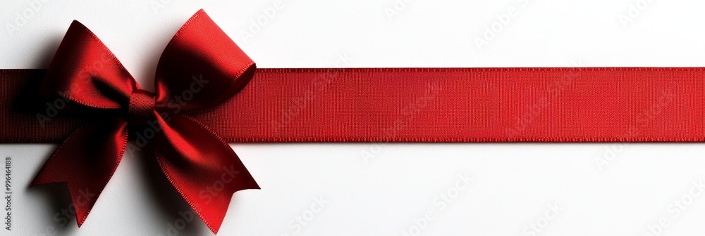 Isolated red ribbon with bow on transparent background. Isolated red ribbon with bow on transparent background.