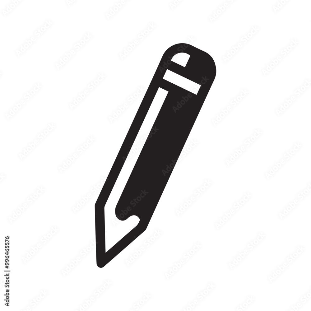 pencil Icon of a diagonal on a white background. pencil Icon of a diagonal on a white background.