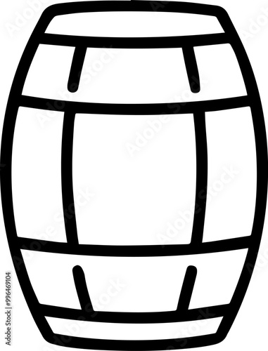 Wine barrel icon outline vector illustration