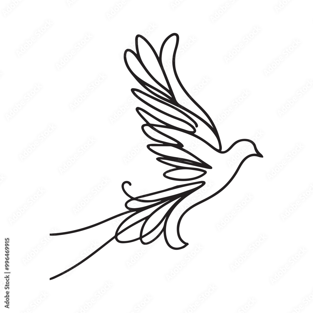 single one line bird silhouette
single one line bird silhouette