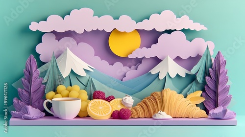 A vibrant, colorful scene f...