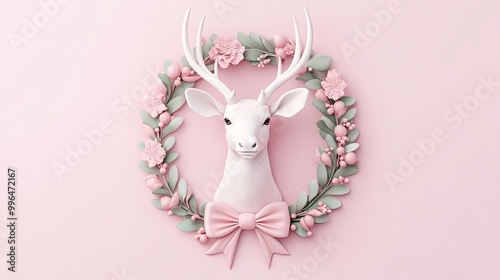 A whimsical pink-themed déc...