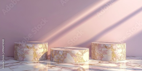 A serene display of cylindr...