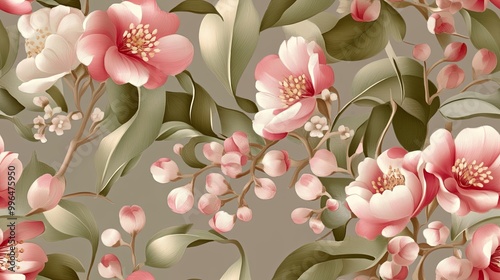 A delicate floral design fe...