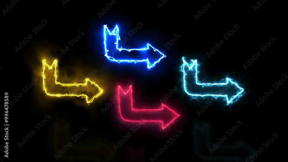 Glowing Neon right Arrow icon Direction,direction or pointer, simple icon. Glowing Neon right Arrow icon Direction,direction or pointer, simple icon.