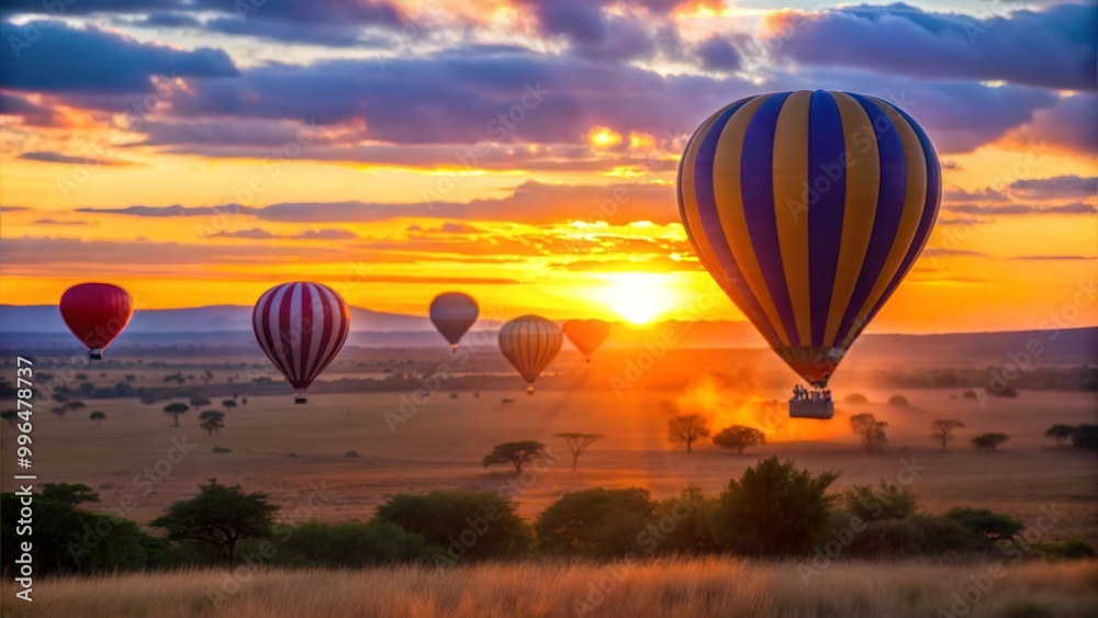 Obraz premium hot air balloon at sunrise