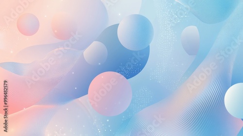 Subtle abstract pattern with soft gradients and geometric shapes, perfect for a calm, modern background.