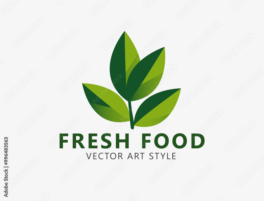 Leafy Harvest: A Fresh Food Logo Leafy Harvest: A Fresh Food Logo
