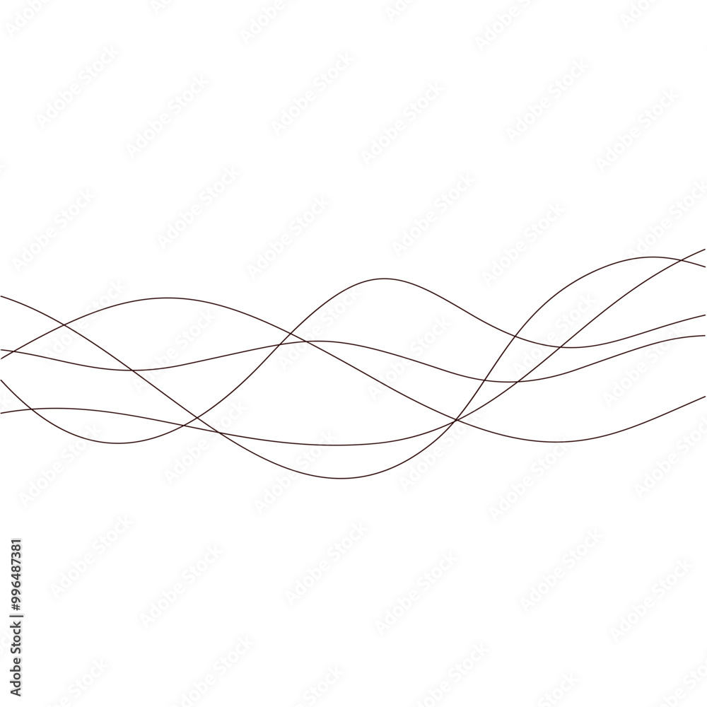 Abstract thin wavy lines. Wavy lines horizontal dividers outline minimalist background. Abstract black line wave curve movement. Vector Illustration. Abstract thin wavy lines. Wavy lines horizontal dividers outline minimalist background. Abstract black line wave curve movement. Vector Illustration.