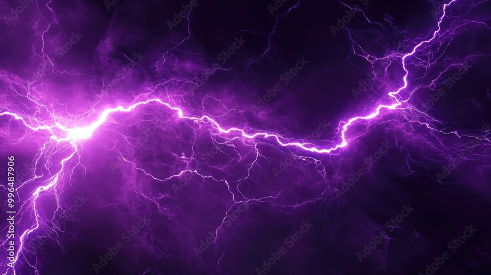 Striking abstract purple lightning bolts against a dark background, creating an electric, dynamic visual effect Striking abstract purple lightning bolts against a dark background, creating an electric, dynamic visual effect