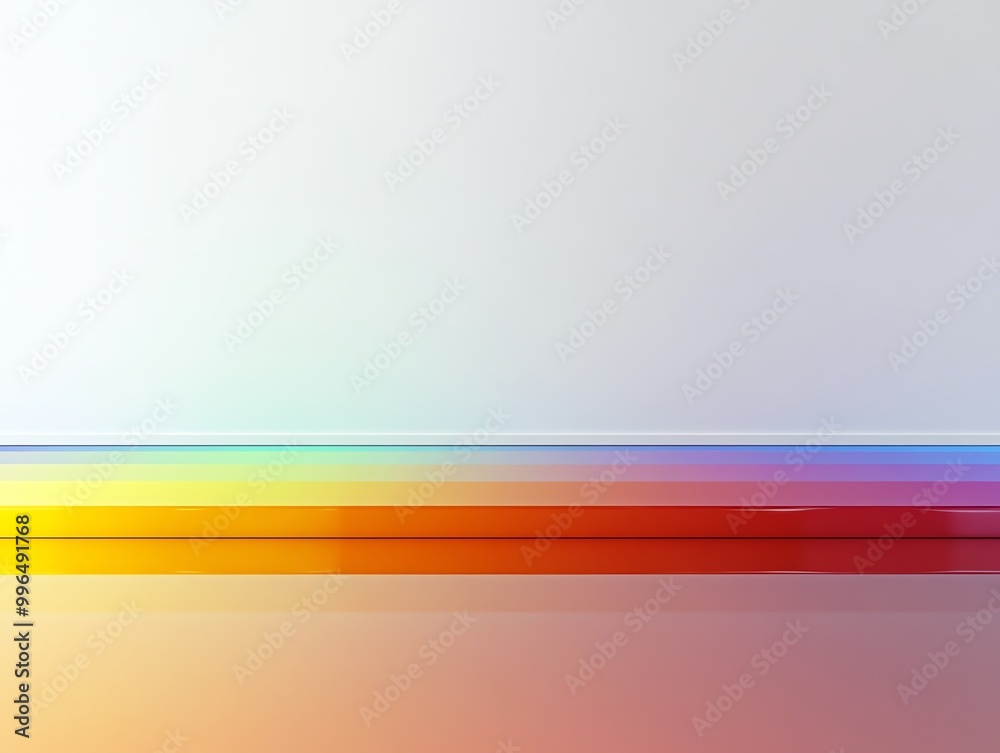 Fototapeta premium Abstract minimalistic background with horizontal color gradient lines, creating a modern and vibrant aesthetic for design or art projects.