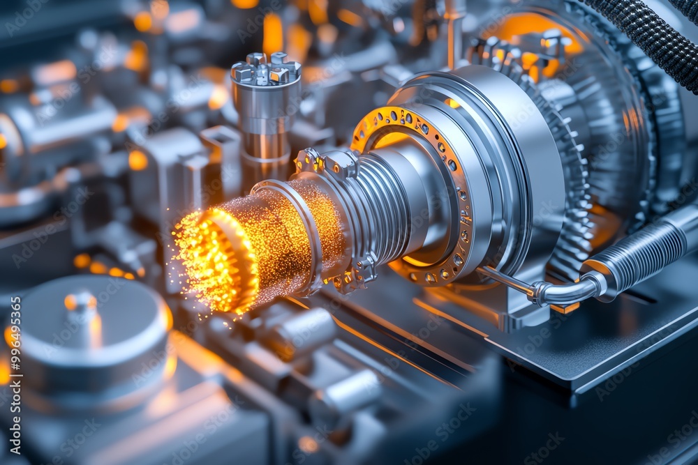 A hyper-realistic close-up of carbon capture technology in action, showing the complex machinery and filters removing carbon from the atmosphere A hyper-realistic close-up of carbon capture technology in action, showing the complex machinery and filters removing carbon from the atmosphere