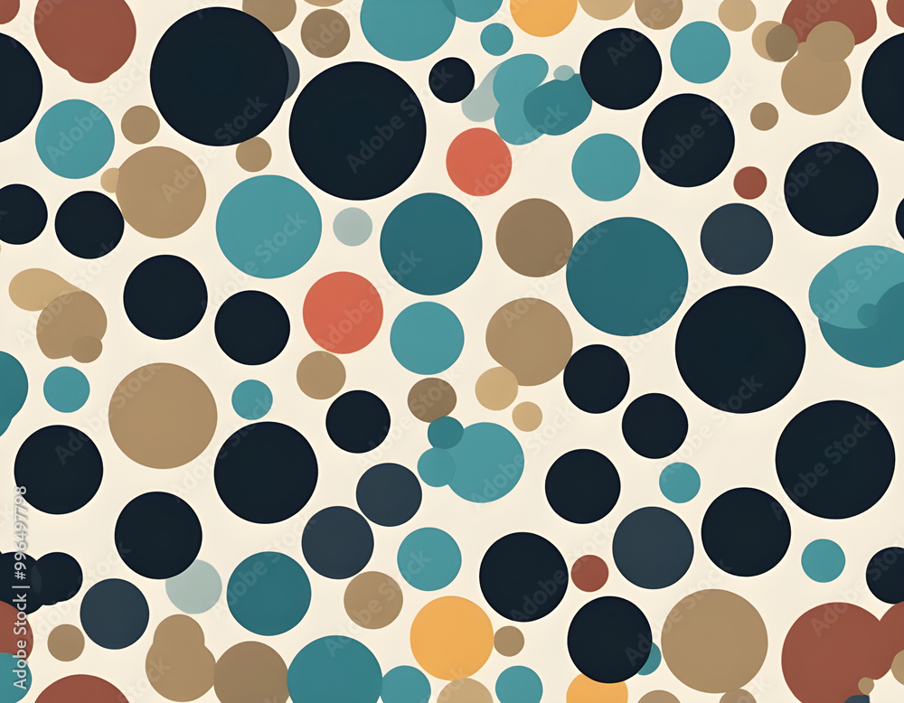 Seamless simple irregular arrangement polka dot circle background Seamless simple irregular arrangement polka dot circle background