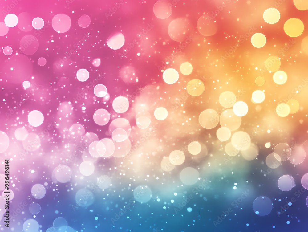 Colorful bokeh background with vibrant circles of light in pink, yellow, and blue hues creating a dreamy and festive atmosphere. Colorful bokeh background with vibrant circles of light in pink, yellow, and blue hues creating a dreamy and festive atmosphere.