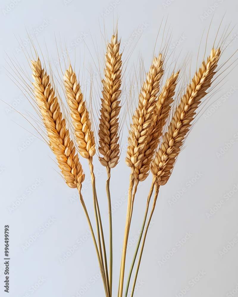 Golden ripe wheat isolated on white background. Ears of wheat Golden ripe wheat isolated on white background. Ears of wheat