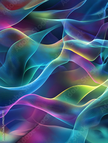 Abstract Colorful Waves Background