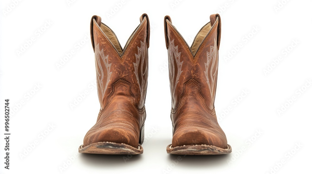 Isolated image of western boots on a clean white background 1 Isolated image of western boots on a clean white background 1