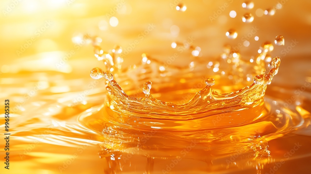 A beautiful golden water splash creating ripples in a serene setting, perfect for nature or liquid-themed projects. A beautiful golden water splash creating ripples in a serene setting, perfect for nature or liquid-themed projects.
