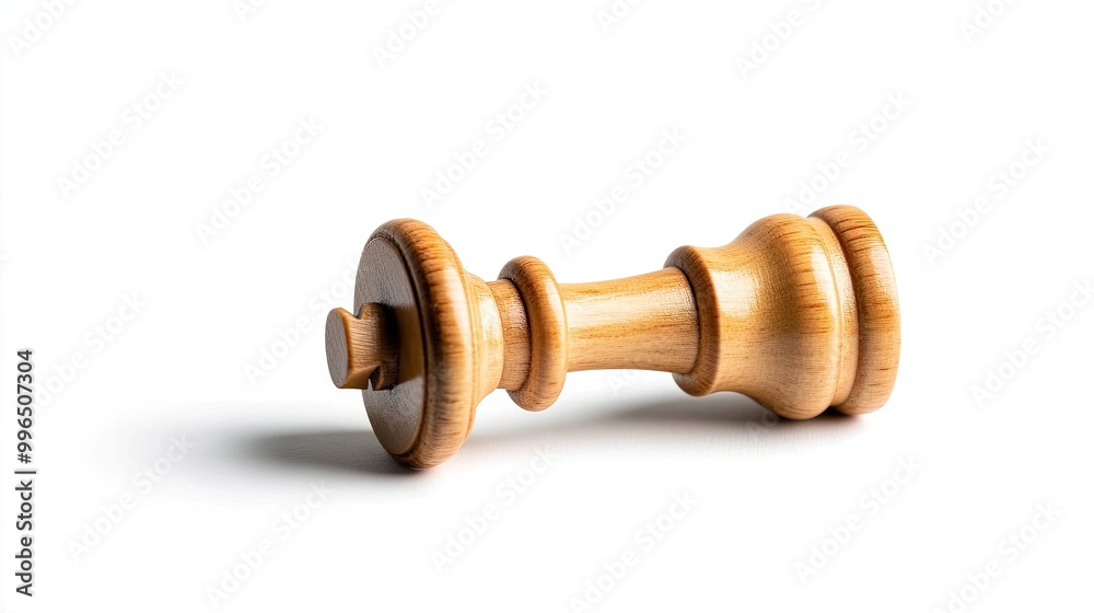 A beautifully crafted wooden pawn chess piece lying on a white surface, symbolizing strategy and gameplay. A beautifully crafted wooden pawn chess piece lying on a white surface, symbolizing strategy and gameplay.