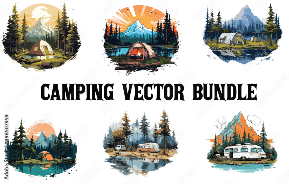 Camping vector bundle,